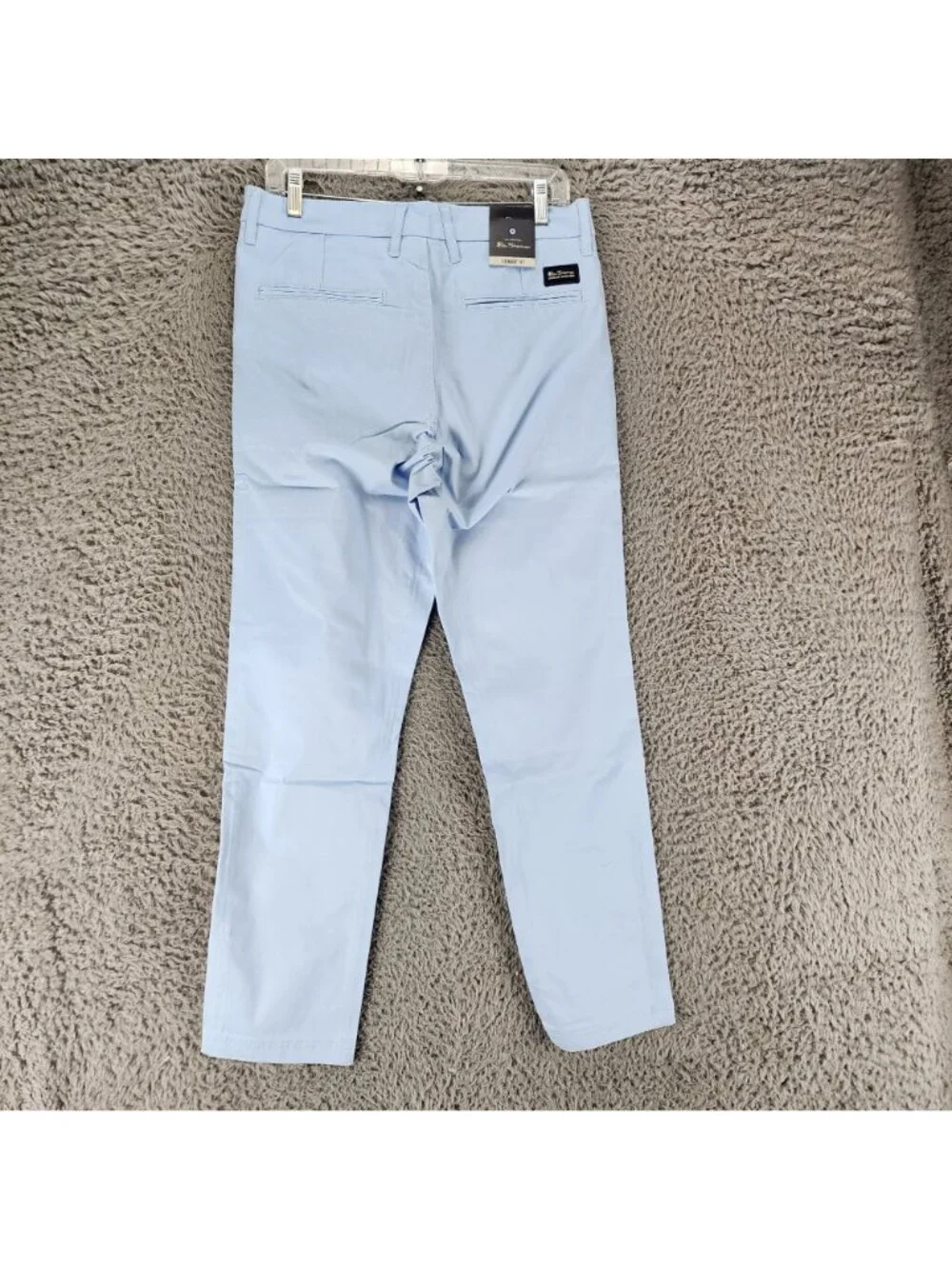 Ben Sherman Pants Mens 30x32 Light Blue Stretch Mid Rise Straight Chino *NWT*